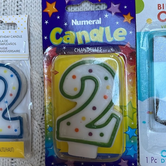 NWOT Birthday candles 7 pk lot. 77 candles in total numerical combinations - Picture 5 of 14